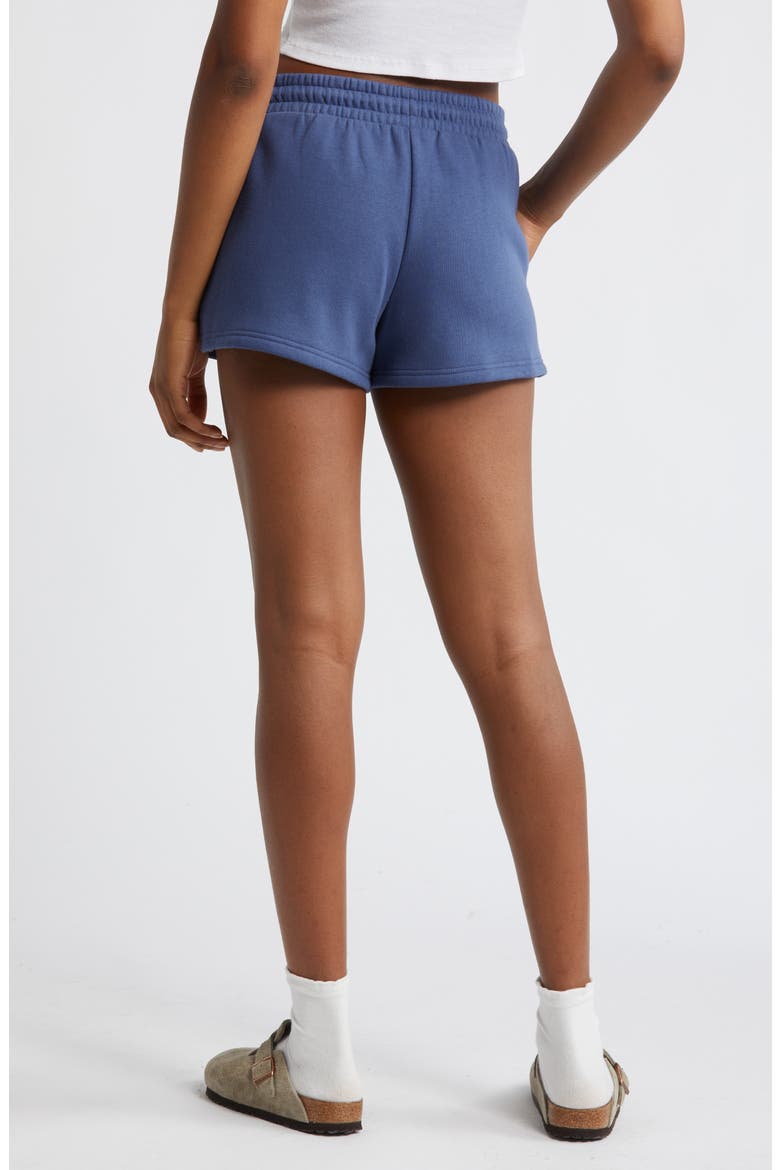 Elastic Waist Fleece Shorts, Alternate, color, BLUE INDIGO