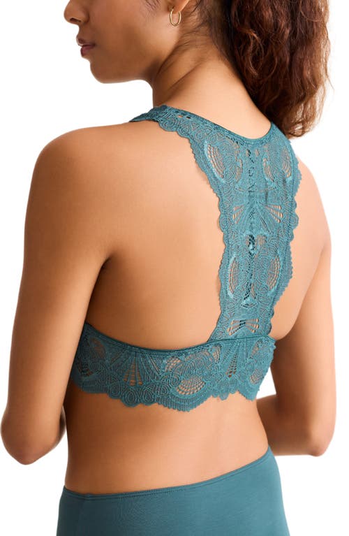 Fleur't Belle Époque Lace T-back Bralette In Green