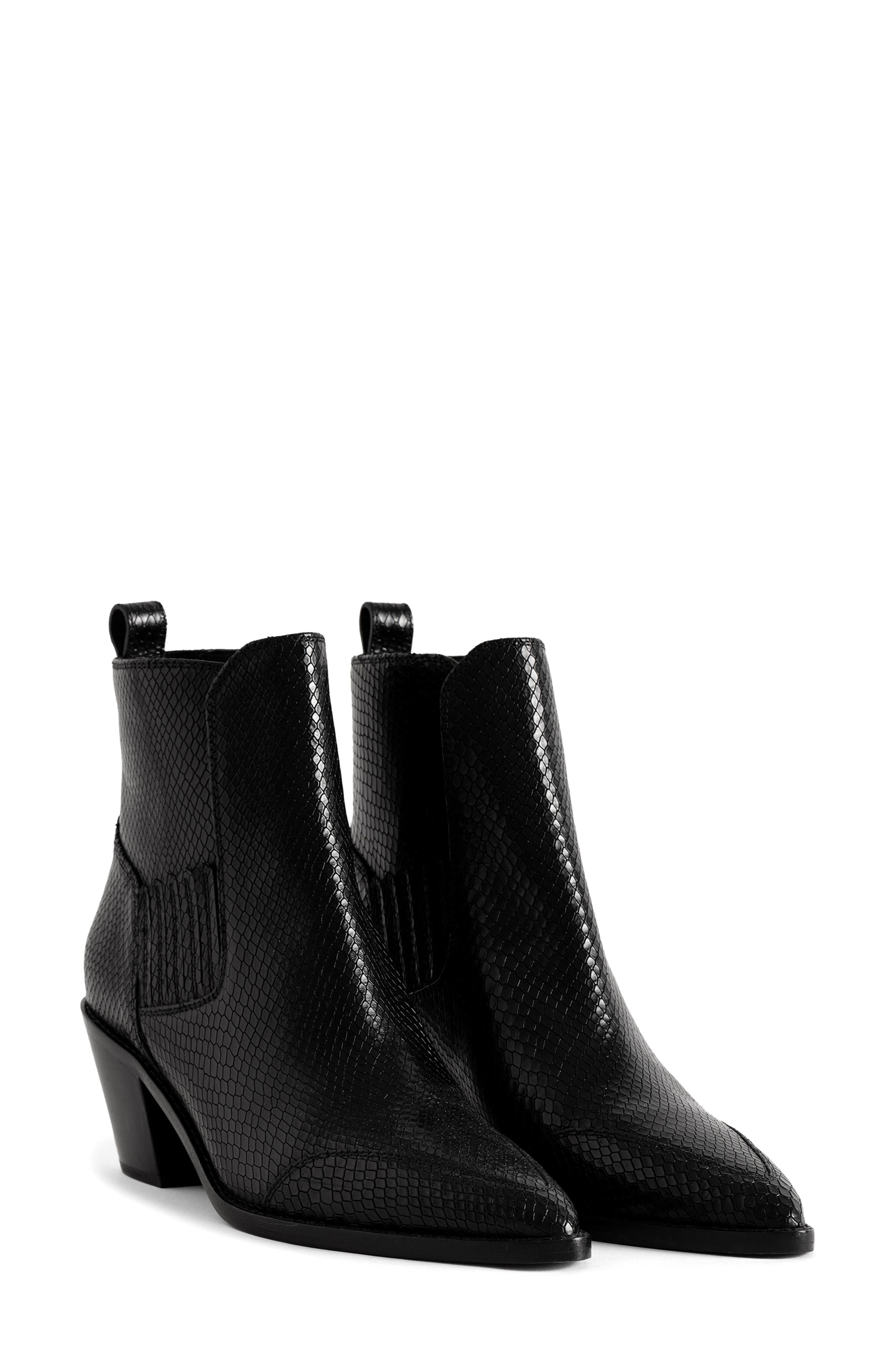 Tyler Neo Soft Wild Leather Bootie, Main, color, BLACK
