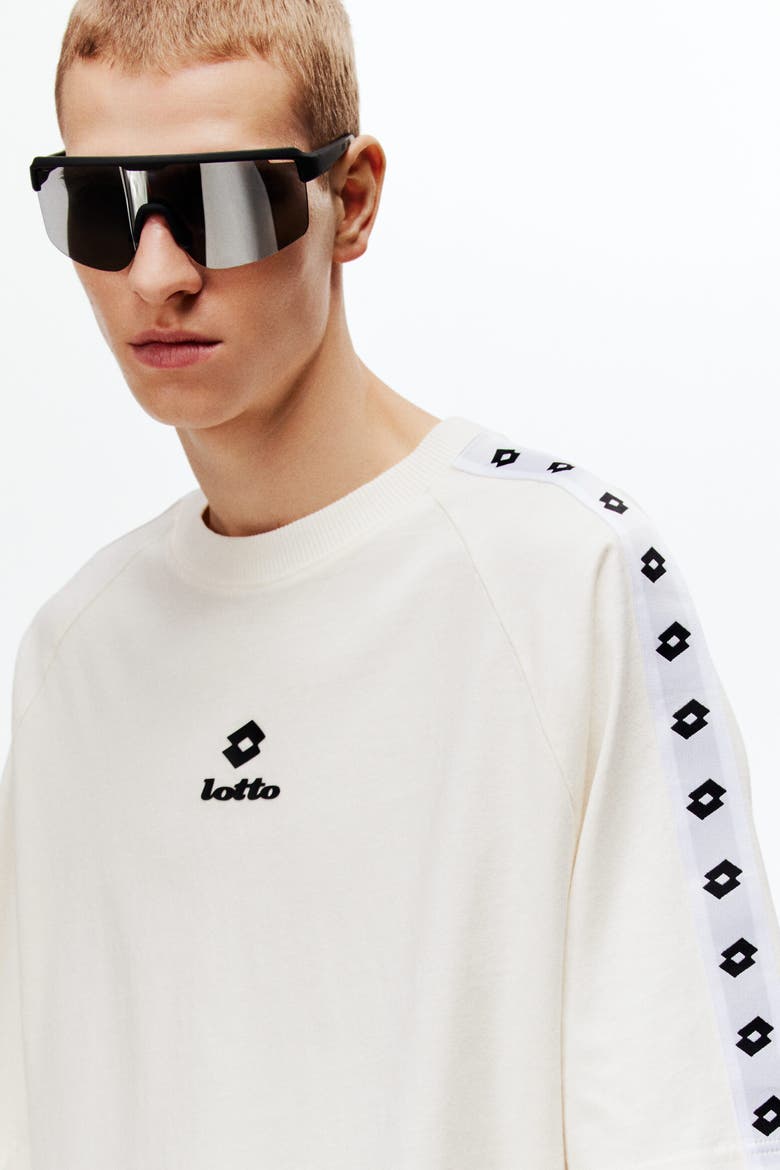 Oversized Cotton T-shirt, Main, color, White/Lotto