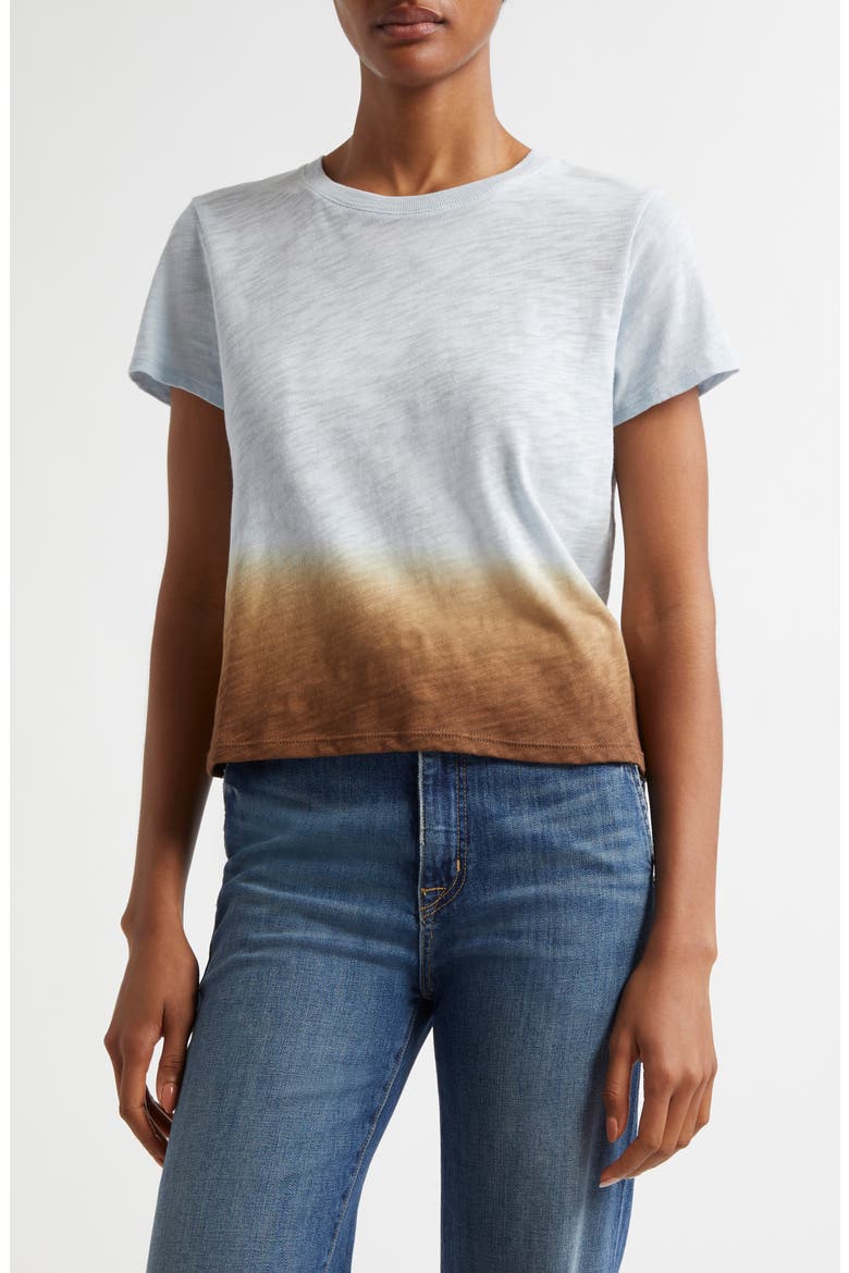 Boxy Dip Dye Slub Jersey T-Shirt, Main, color, PASTEL BLUE COMBODNU