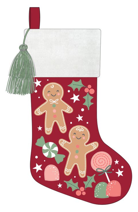 Embroidered Holiday Stocking