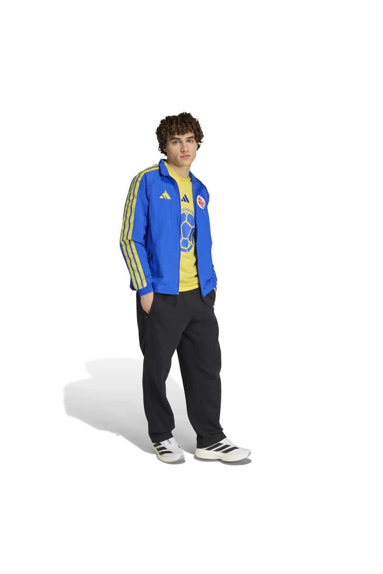 Men's adidas Blue Colombia National Team 2026 Home Full-Zip Game Day Anthem Jacket, Alternate, color, Blue