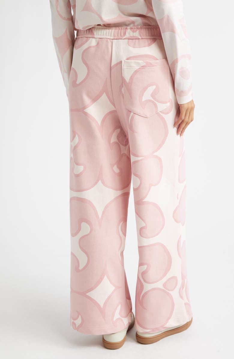 Marimekko Naturaali Keidas Kioski French Terry Sweatpants, Alternate, color, Light Pink Off White