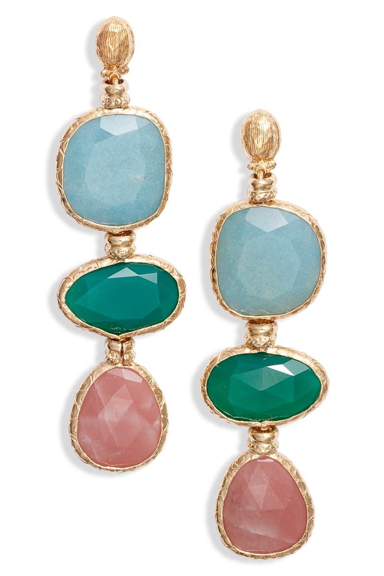Silene Drop Earrings, Main, color, MULTI