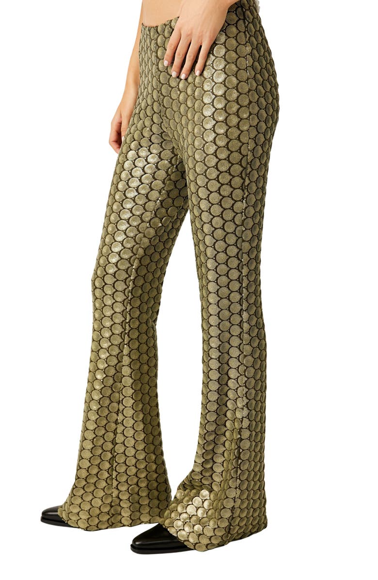 Free People Wilder Days Sequin Flare Leg Pants, Alternate, color, 