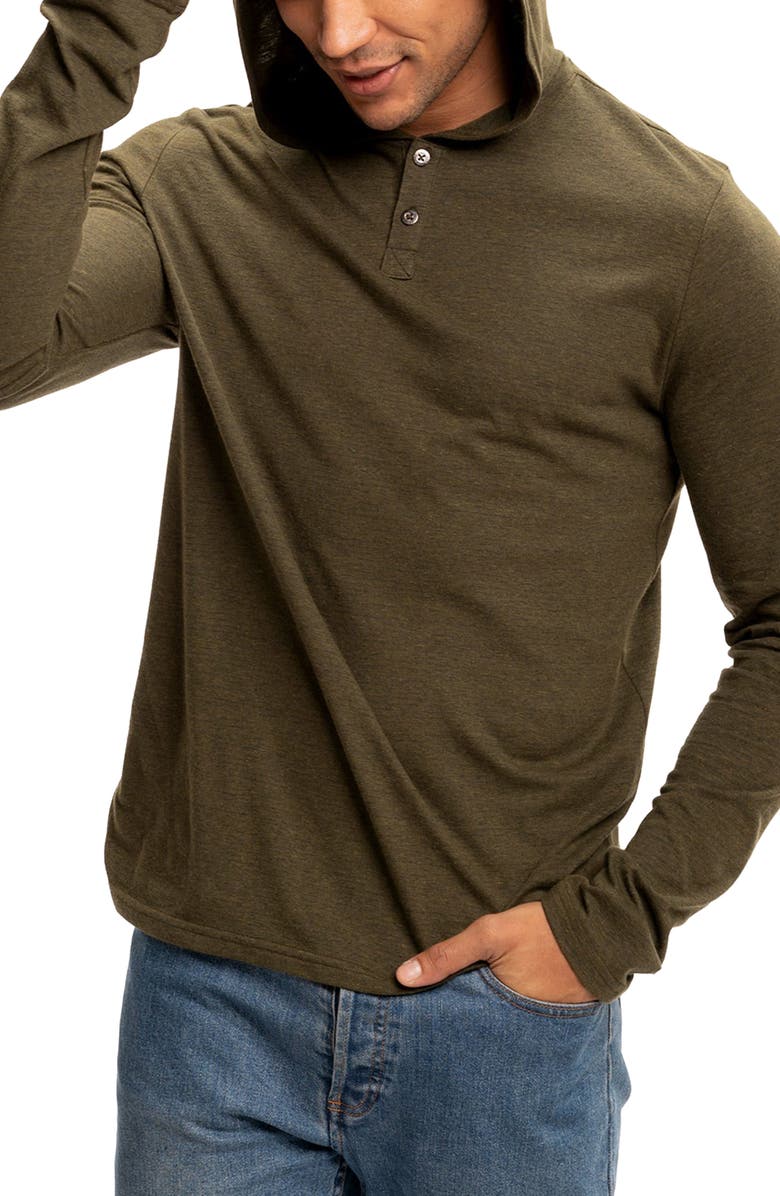 Threads 4 Thought Long Sleeve Henley Hoodie, Alternate, color, 