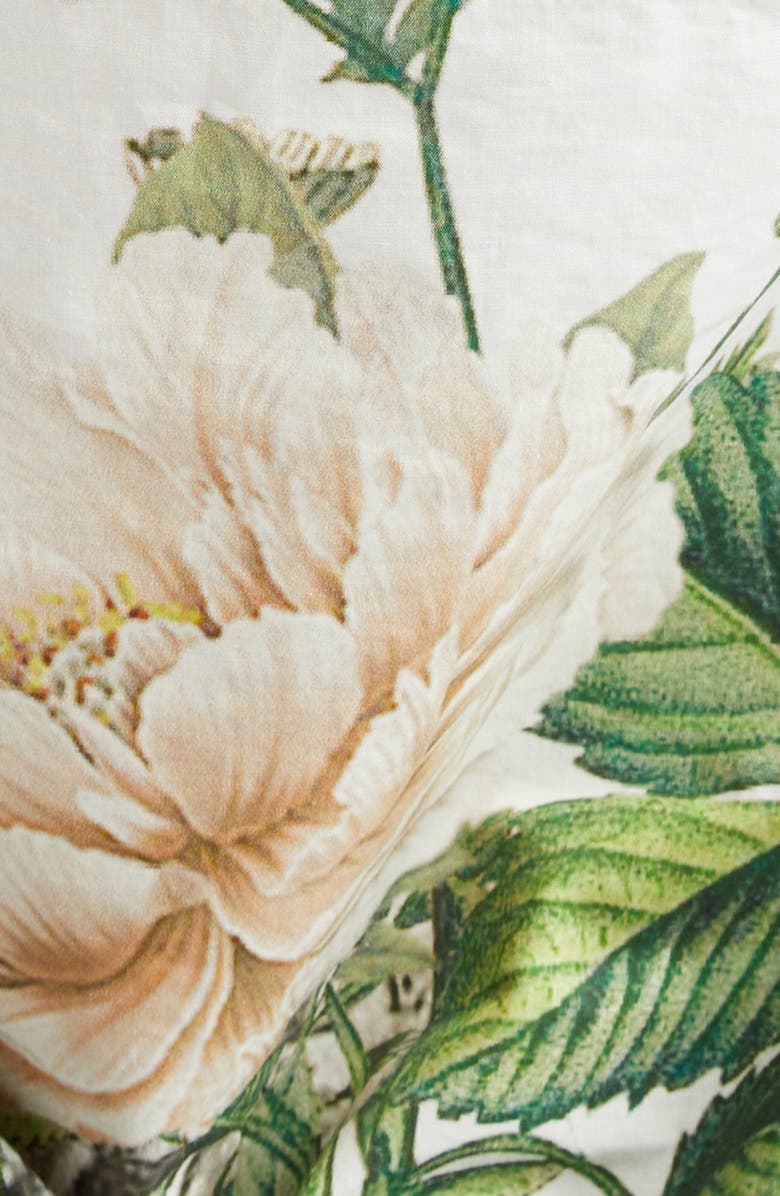 MONSE Floral Skeleton Print Cutout Cotton Button-Up Shirt, Alternate, color, 