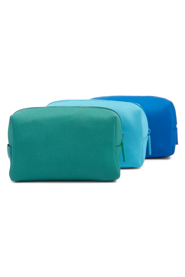 Take It Away Set of 3 Storage Pouches, Alternate, color, BLUE