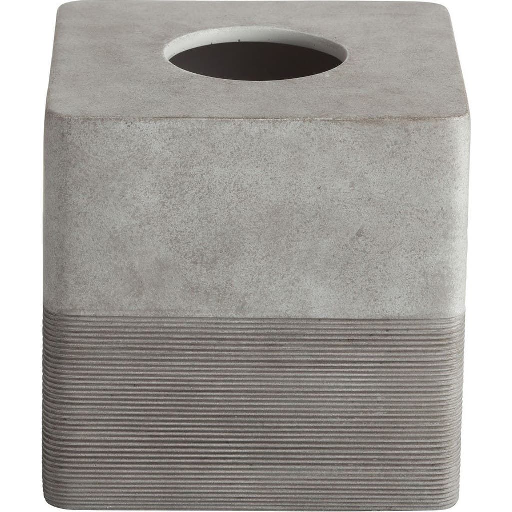 Roselli Trading Company City Line Tissue Box Cover In Grey