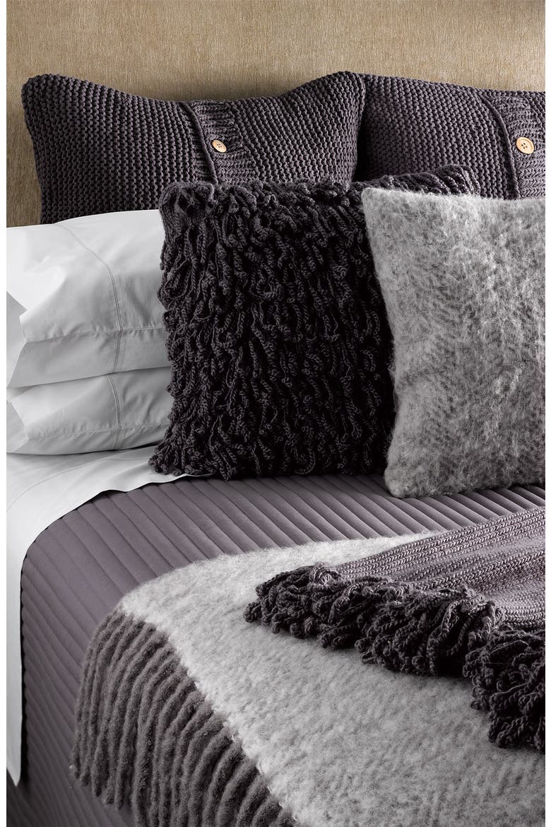 Nordstrom Chunky Knit Euro Pillow Sham, Alternate, color, ROCK RIDGE