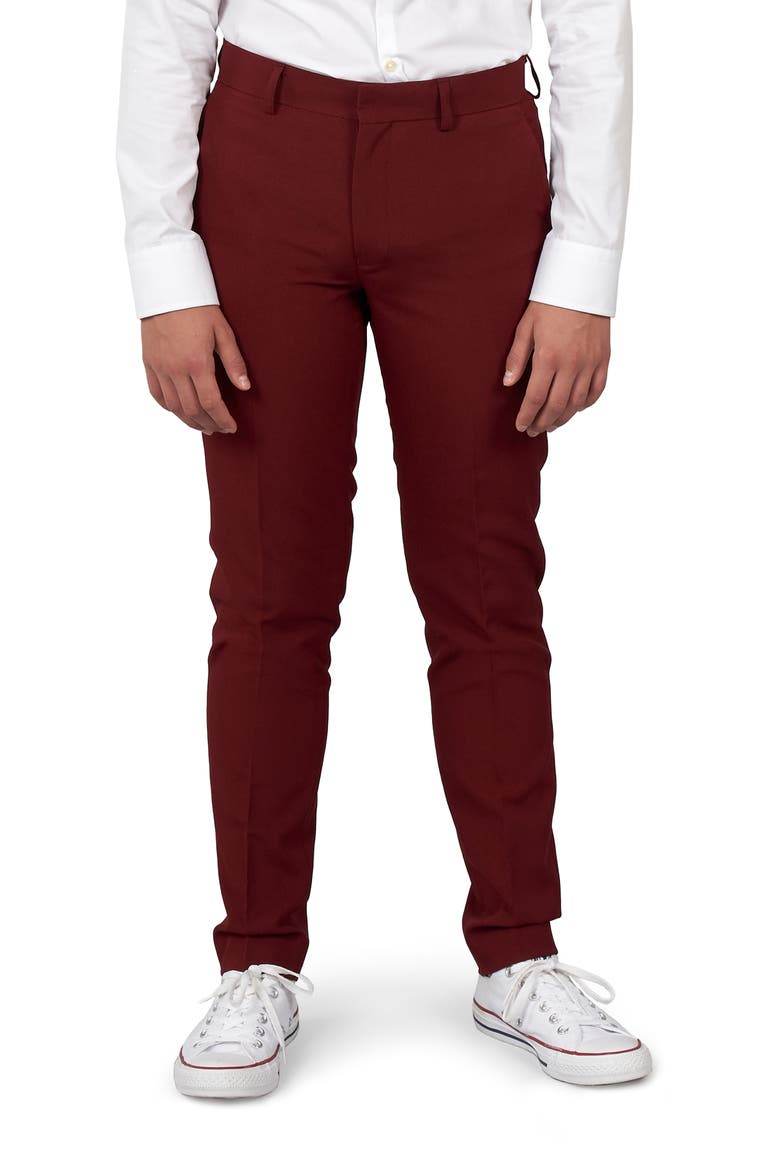 Blazing Burgundy Two-Piece Suit & Tie, Alternate, color, RED
