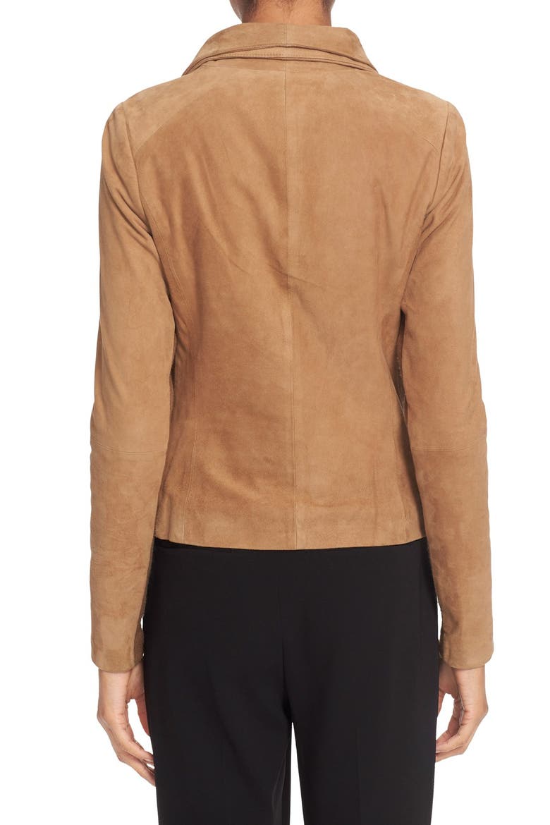 Suede Scuba Jacket, Alternate, color, TAUPE