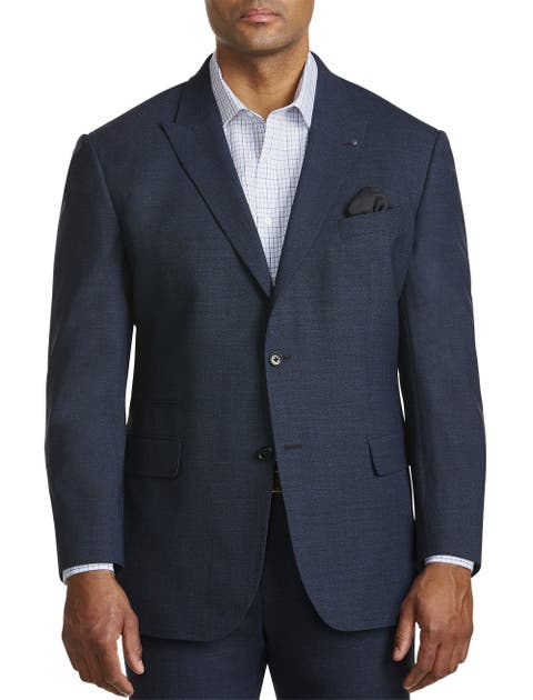 Big & Tall Jacket-Relaxer Performance Mélange Suit Jacket