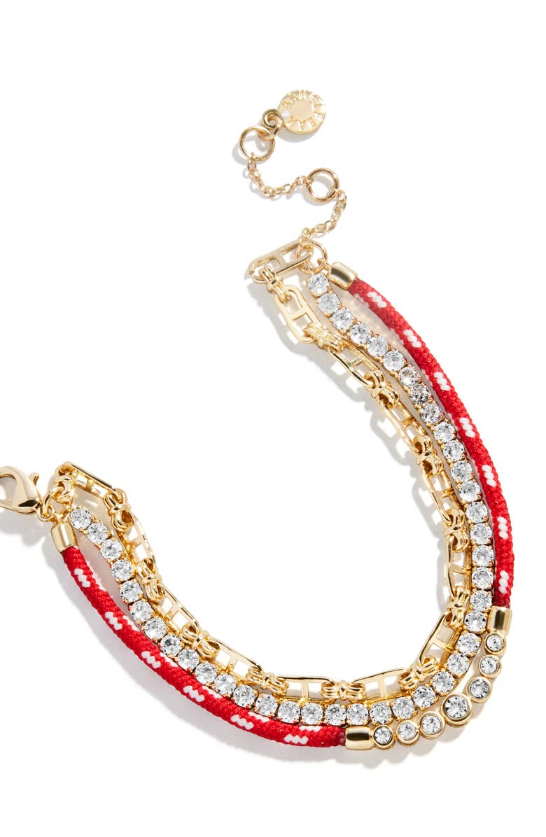 BaubleBar Rowan Layered Bracelet, Alternate, color, Red