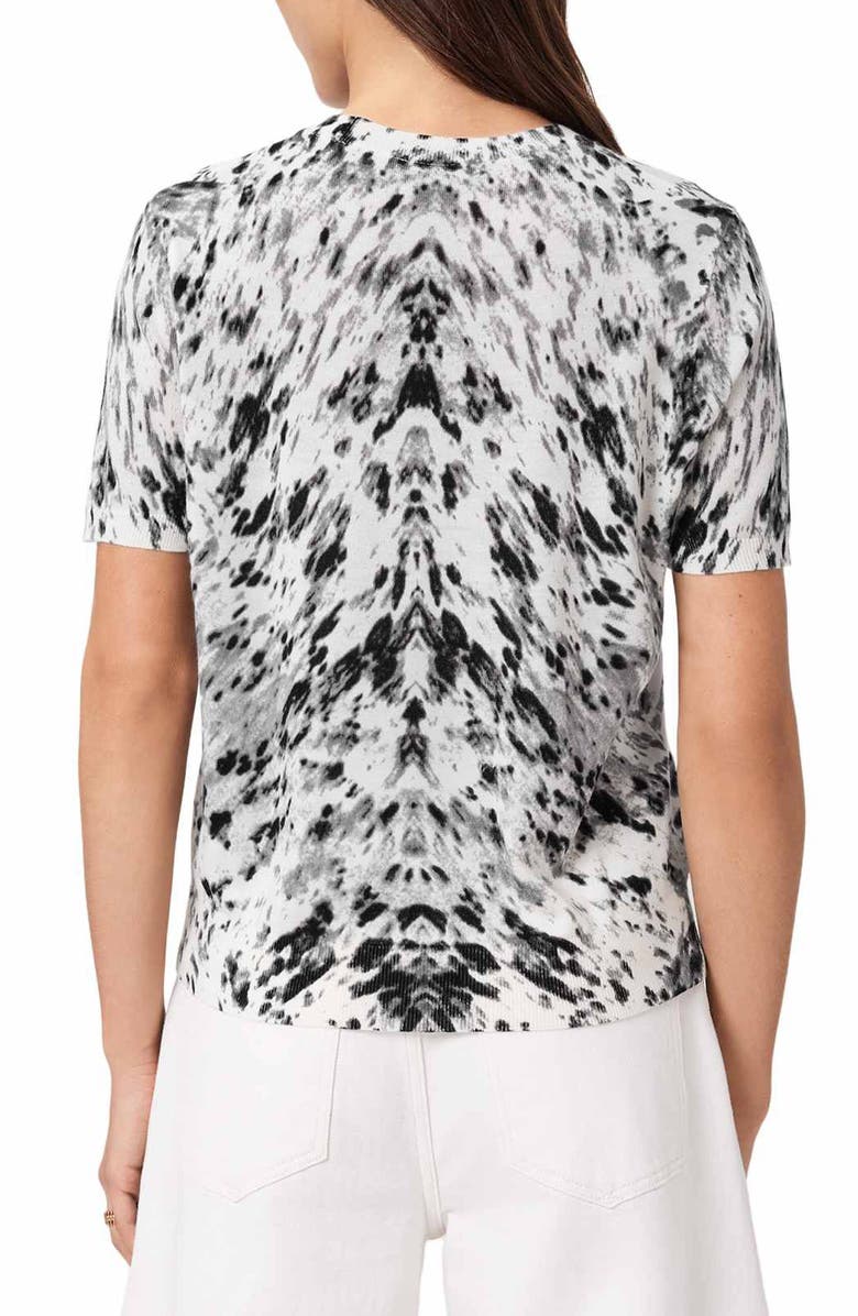 AllSaints Anouk Snakeskin Pattern Wool Knit Shirt, Alternate, color, Canter Ecru White