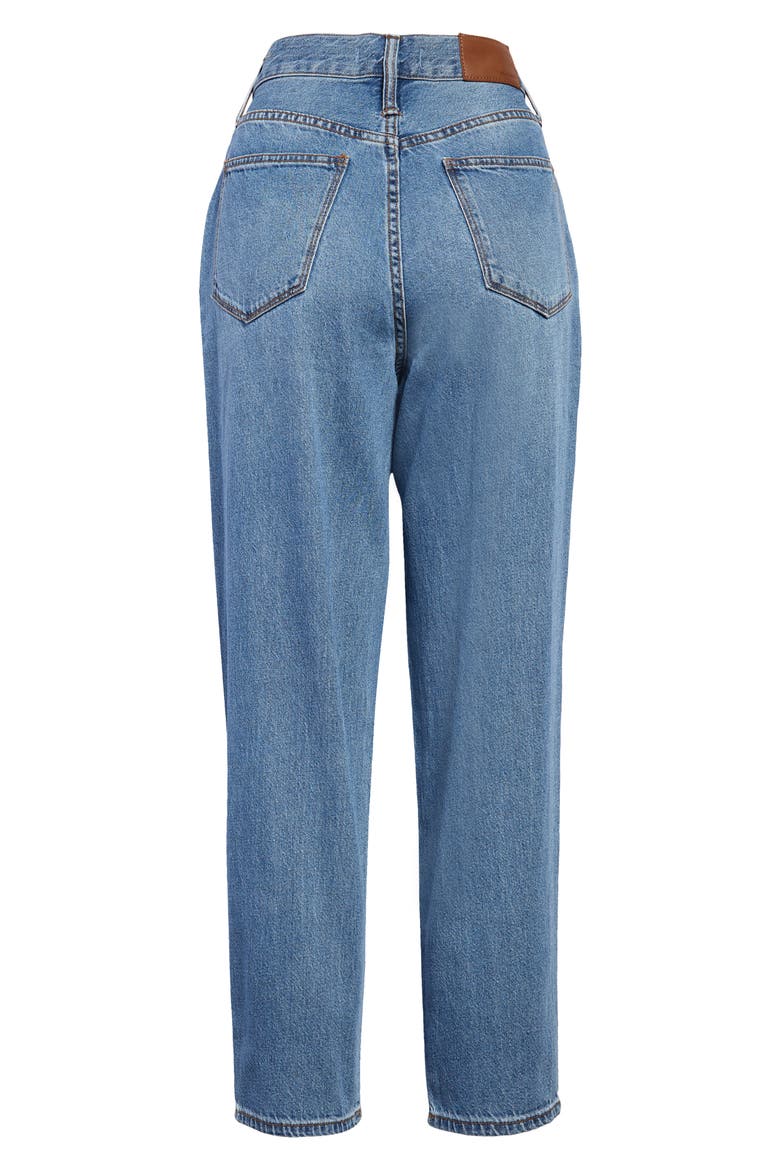 Baggy Pleated Tapered Jeans, Alternate, color, JEWELL WASH