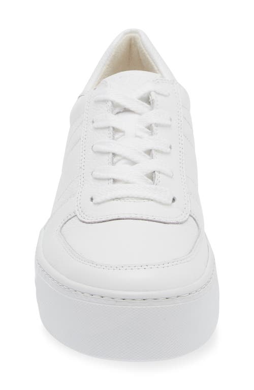 Paul Green Unity Platform Sneaker In White Leather