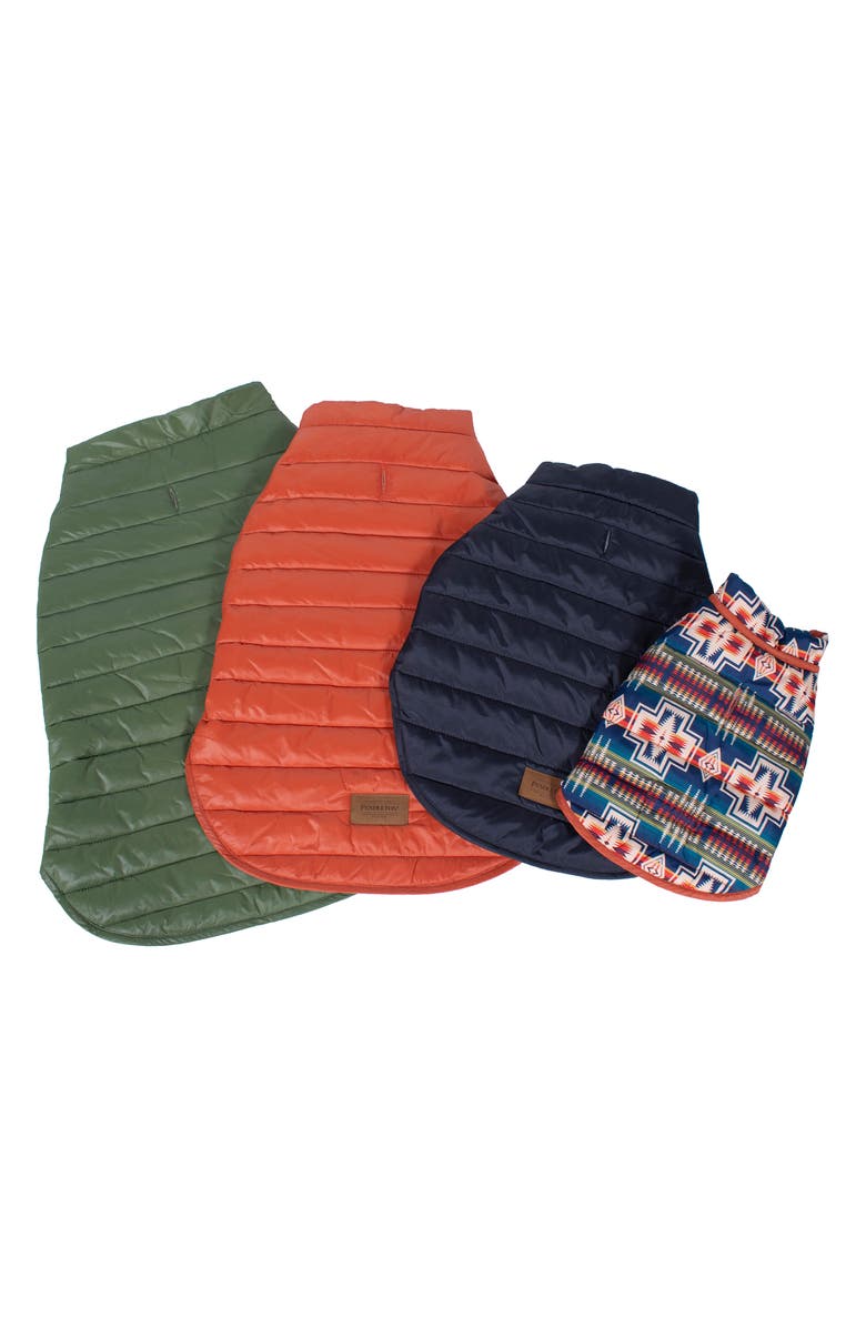 Pendleton Puffer Dog Coat, Alternate, color, Century Harding - Black