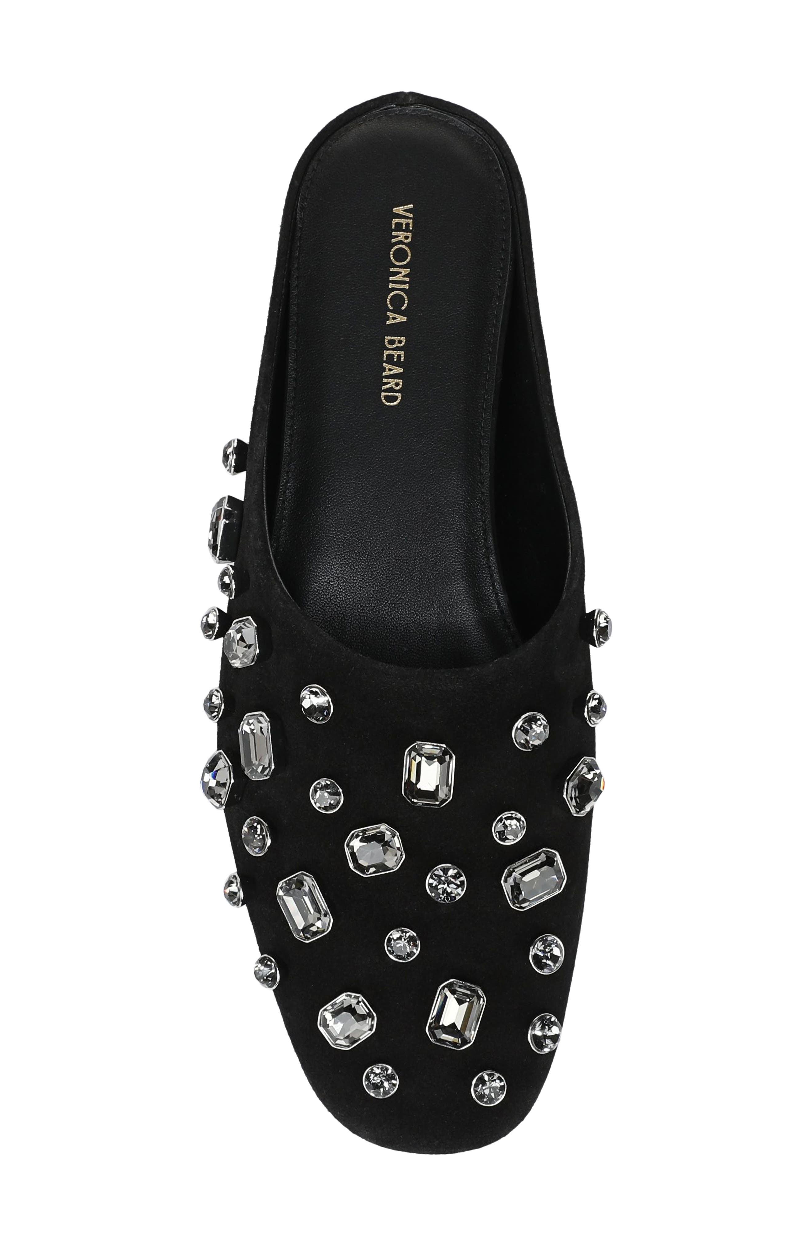 Veronica Beard Narcisa Crystal Embellished Mule, Alternate, color, Black