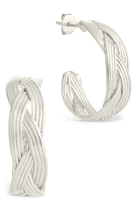 Janet Ribbed Hoop Earrings