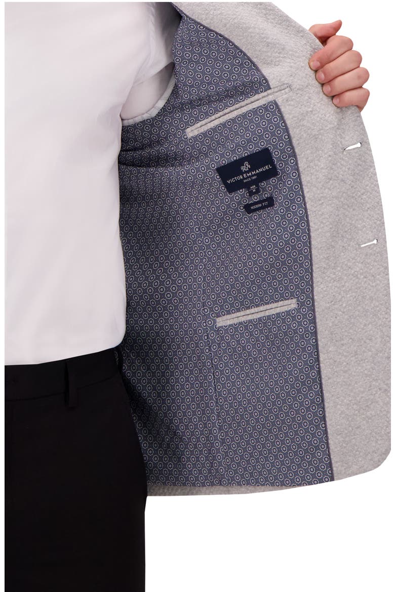 Modern Fit Textured Knit Cotton Blend Sport Coat, Alternate, color, LIGHT GREY