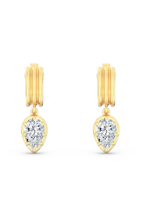 Pear Aura Drop Lab Diamond