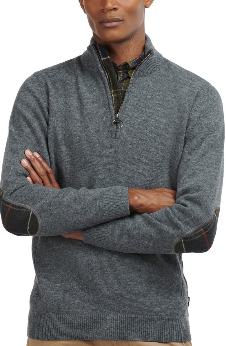 Barbour Holden Wool Pullover, Main, color, Mid Grey Marl
