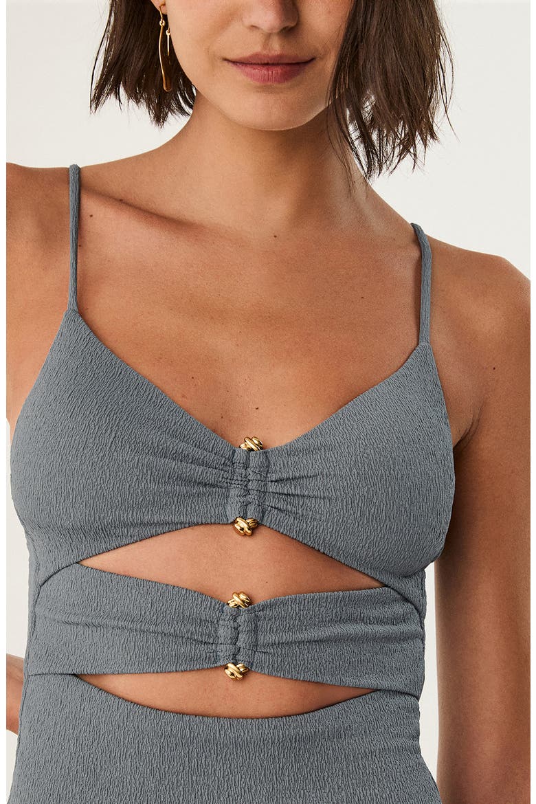 Nika Cutout Cover-Up Minidress, Alternate, color, GREY