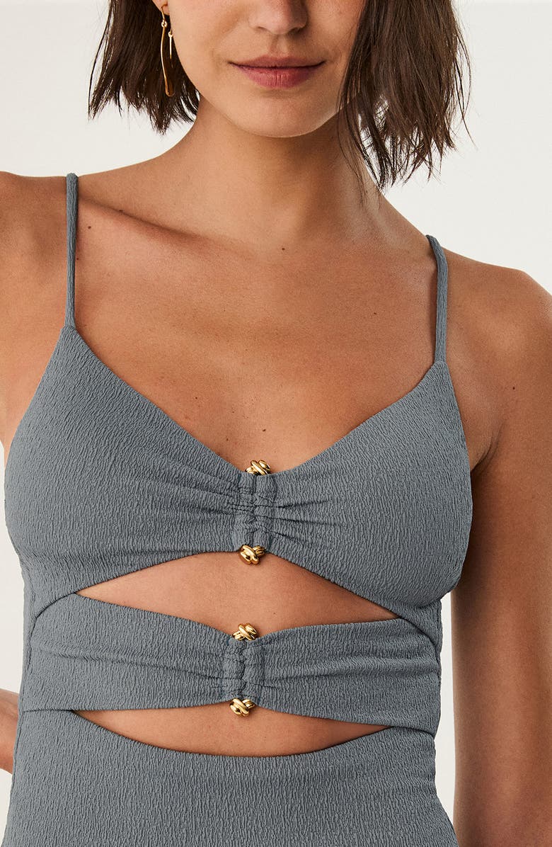 ViX Paula Hermanny Nika Cutout Cover-Up Minidress, Alternate, color, 