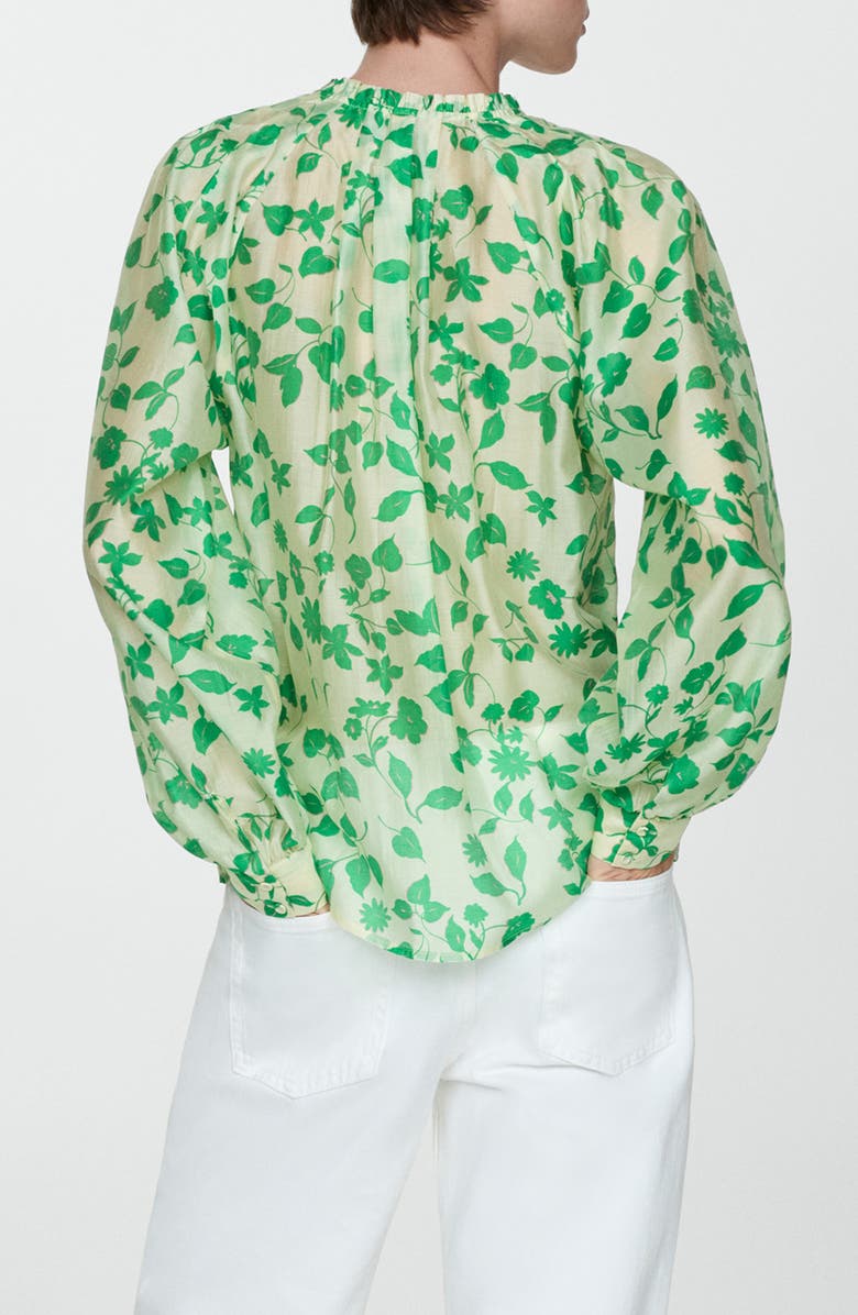 MANGO Semisheer Button-Up Shirt, Alternate, color,