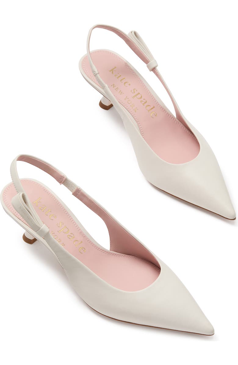 Kate Spade New York riley slingback pointed toe kitten heel pump, Alternate, color,