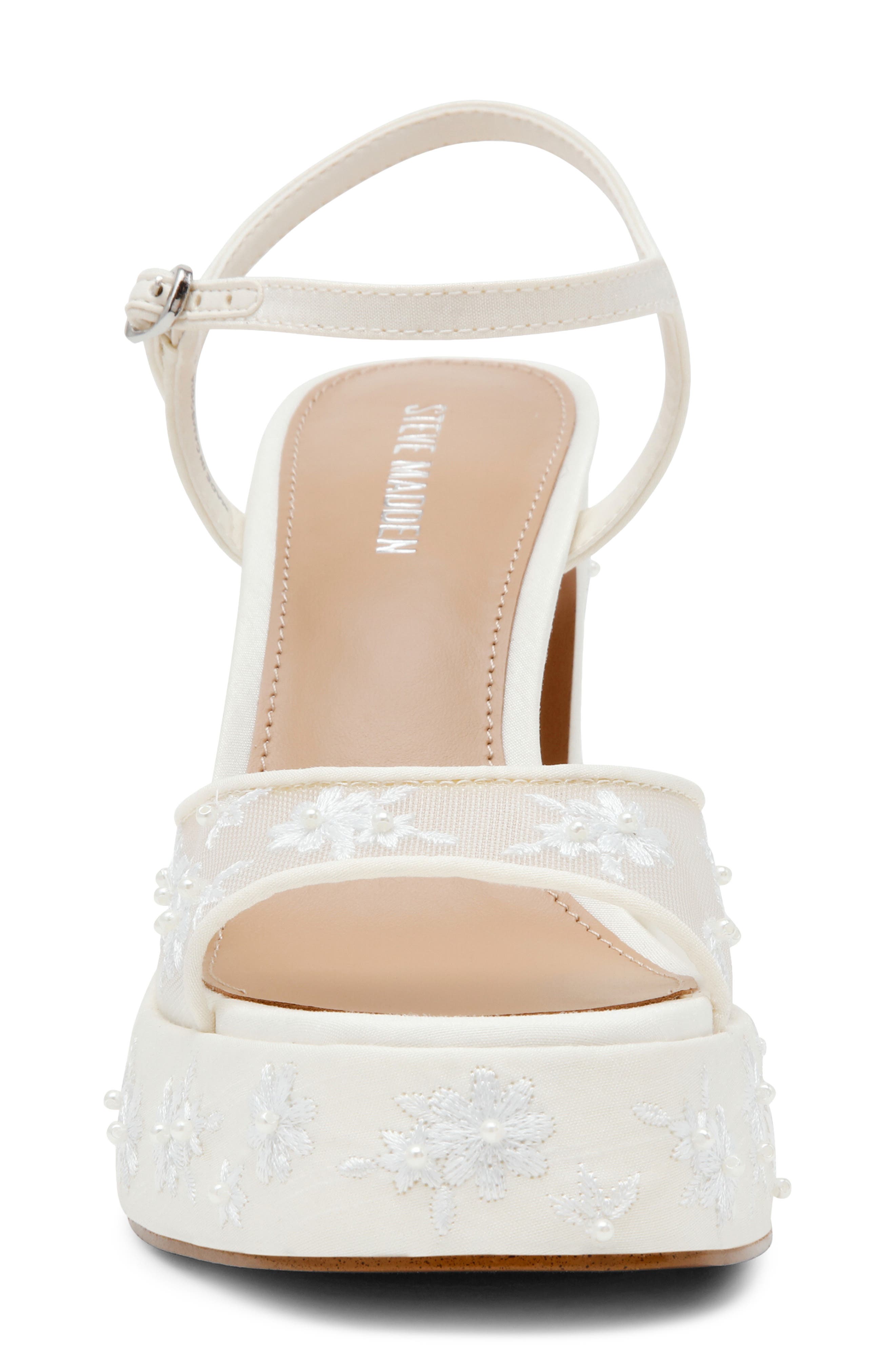 Steve Madden Lianda Platform Sandal, Alternate, color, White Mesh