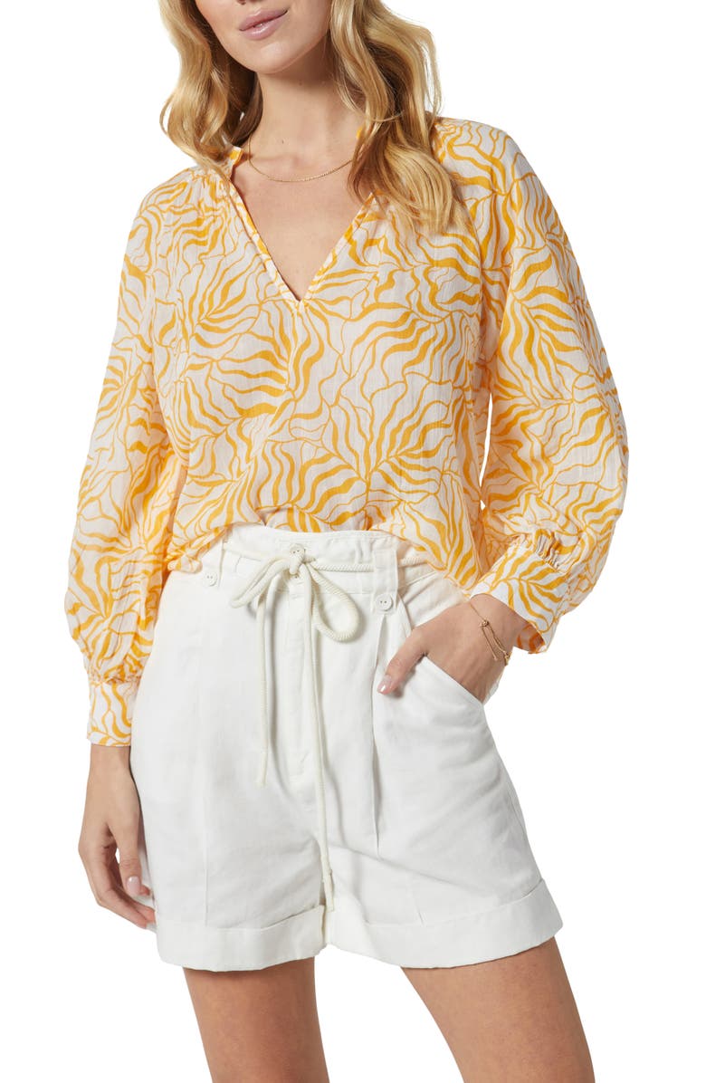 Joie Stow V-Neck Cotton Blouse, Main, color, 