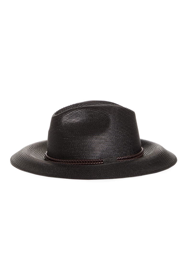 Straw Fedora, Main, color, BLACK