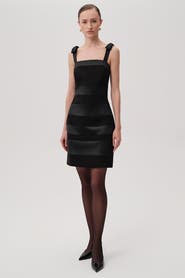 Exquise Ribbon Strap Mini Dress