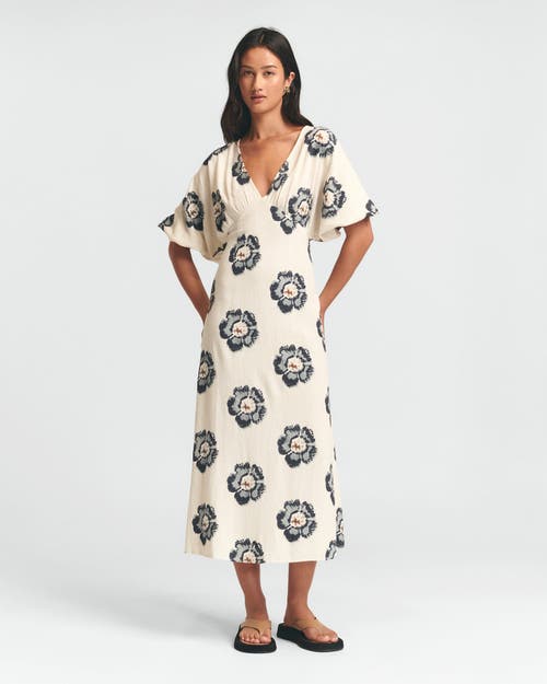 St Mrlo Palm Midi Dress In Blue