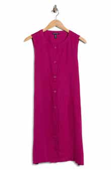 Organic Linen Tie Back Longline Vest