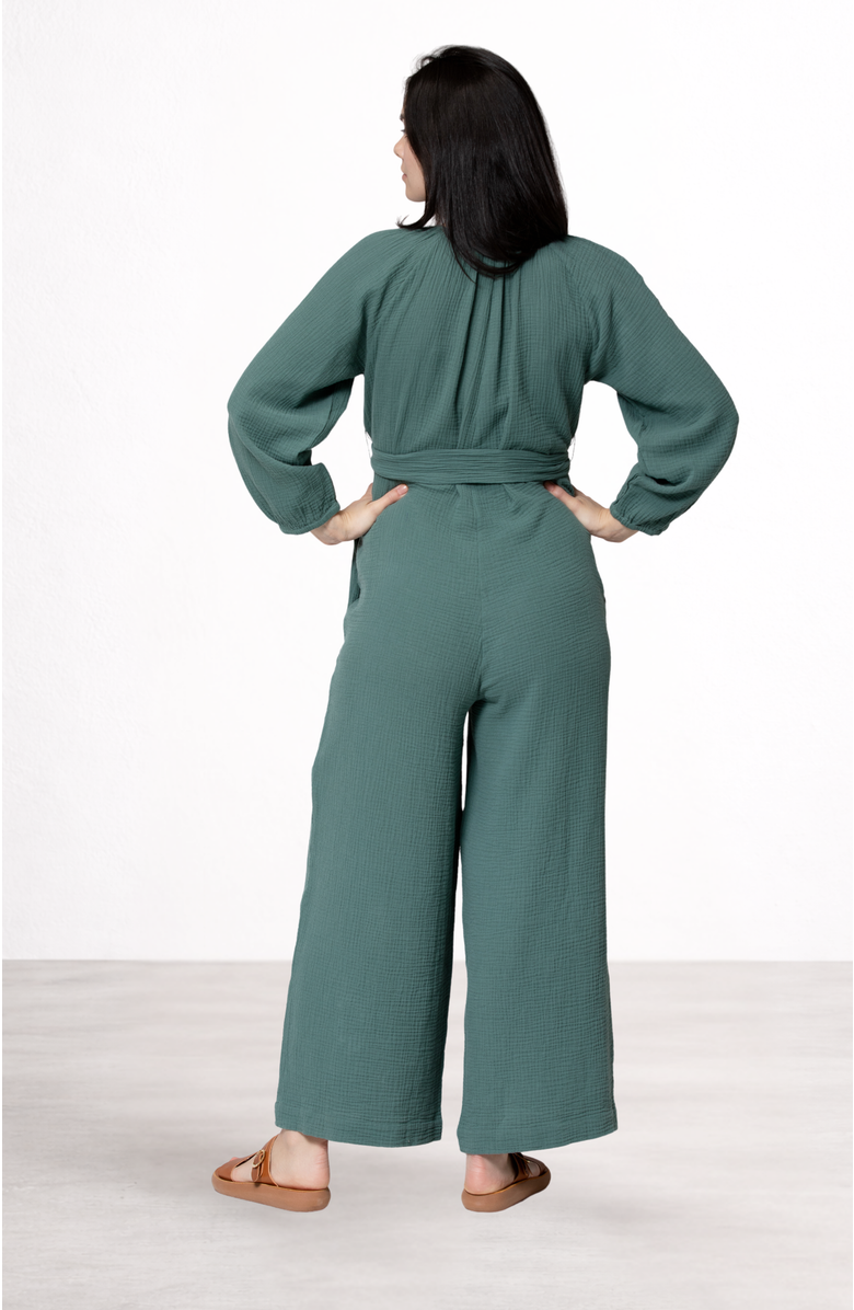 Nom Maternity Alma Nursing Jumpsuit, Alternate, color, Eucalyptus