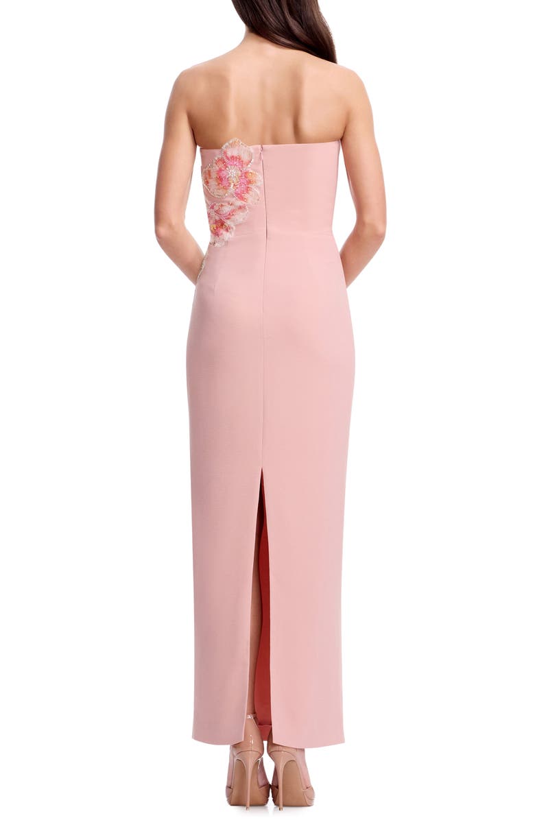 Dress the Population Viviana Sequin Floral Strapless Column Gown, Alternate, color, Blush Multi
