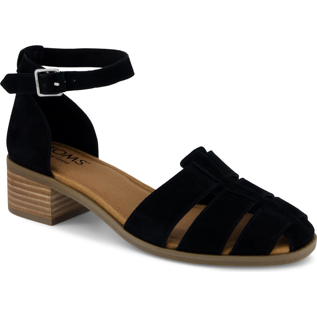 Toms Jaclyn Ankle Strap Fisherman Sandal In Black