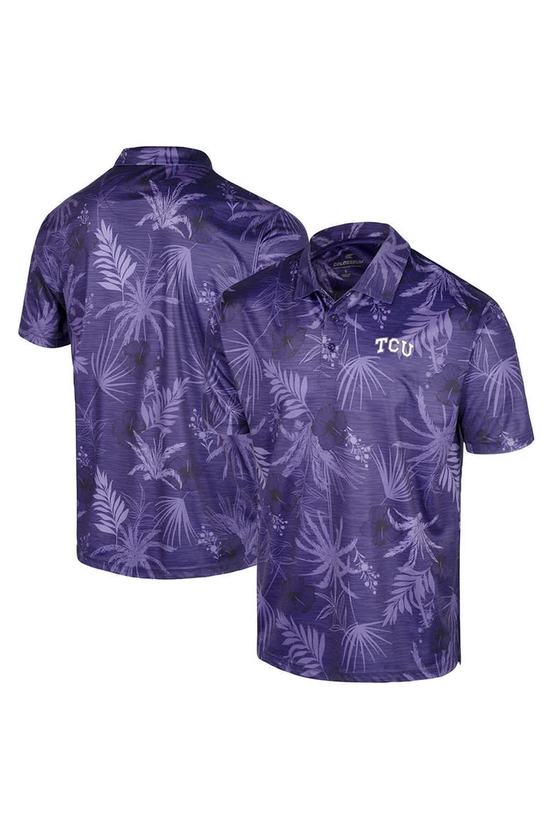 Men's Colosseum  Purple TCU Horned Frogs Palms Team Polo, Alternate, color, Purple