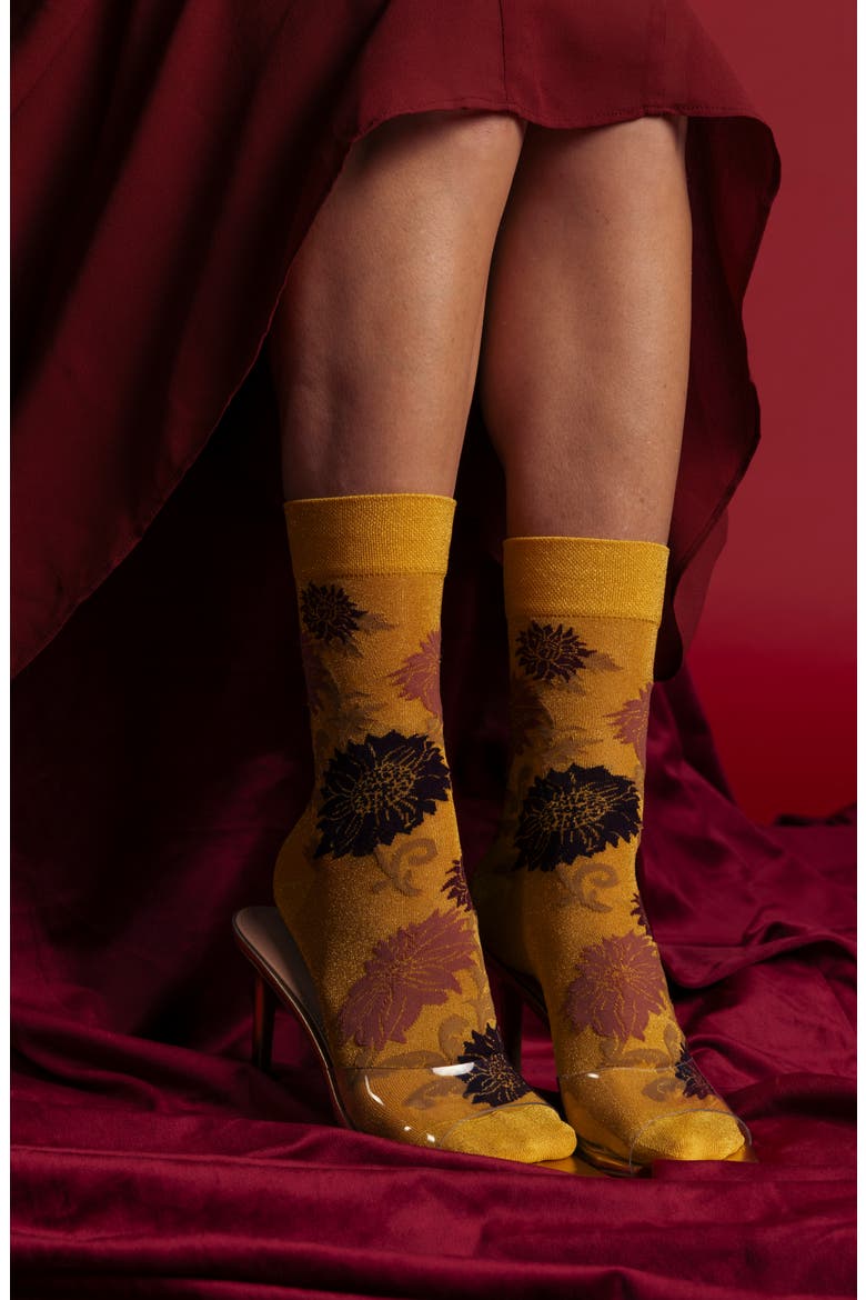 Metallic Tapestry 2-Pack Crew Socks, Alternate, color, ASST