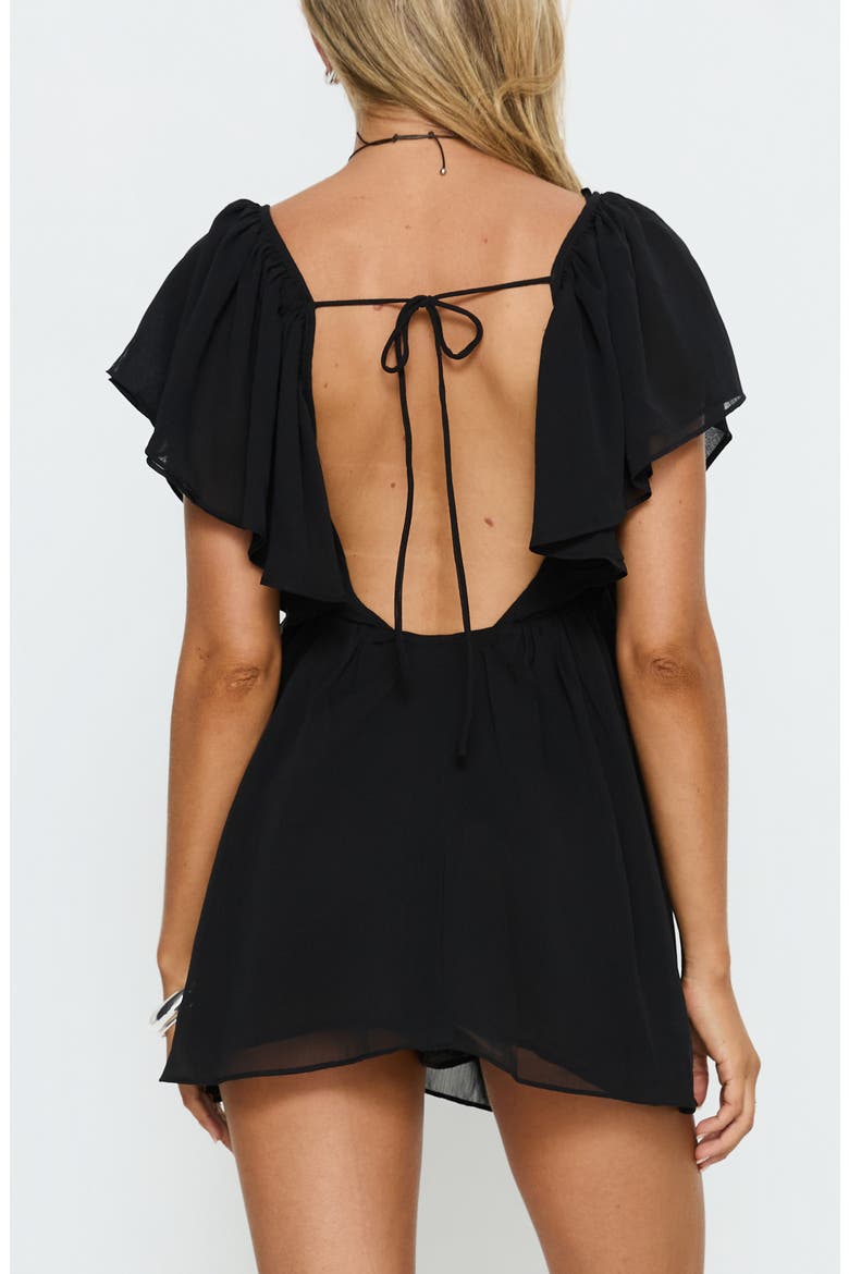 Sun Spirit Plunge Romper, Alternate, color, BLACK