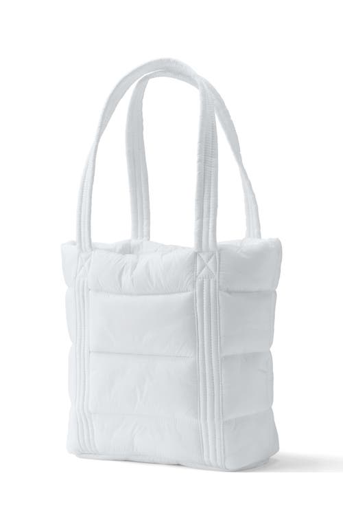 Lands' End Wanderweight Ultralight Packable Tote Bag In White