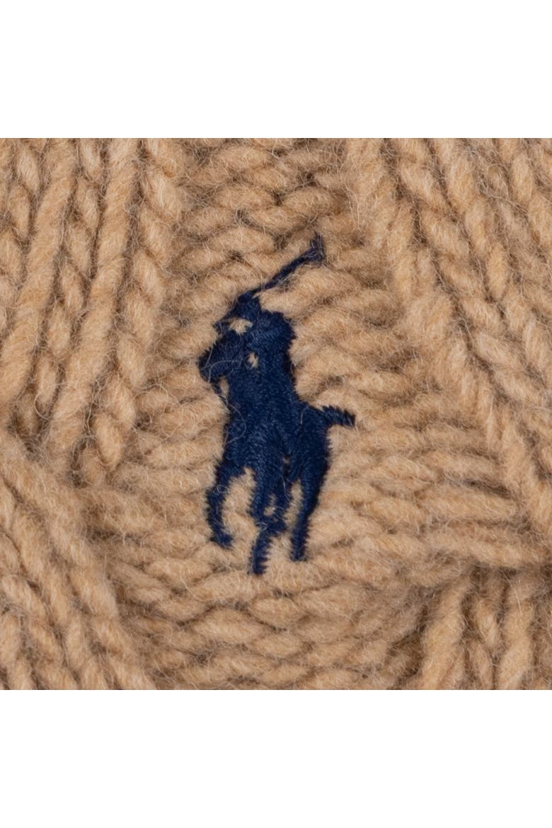 Chunky Cable Beanie, Alternate, color, Camel
