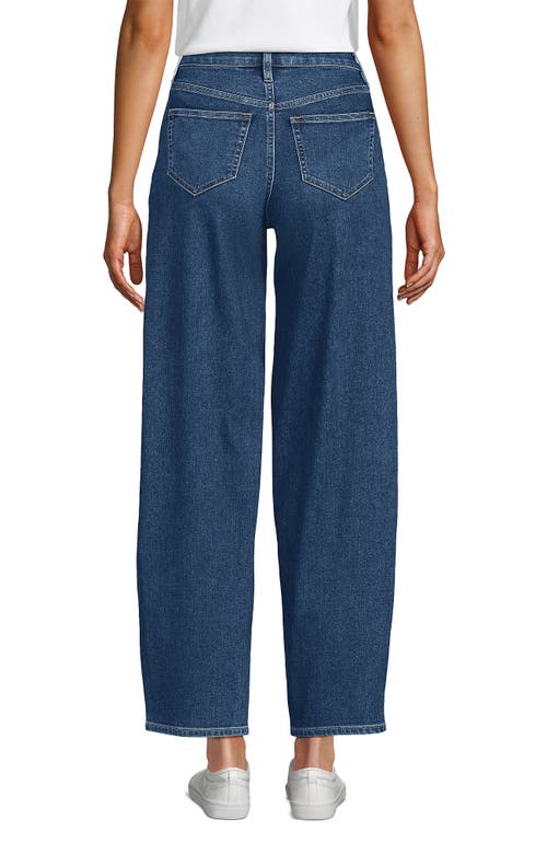 Lands' End Recover High Rise Barrel Leg Ankle Jeans In Crawford Wash