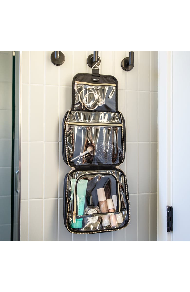 Youzey Jetsetter - The Organizer Cosmetic Bag, Alternate, color, Black