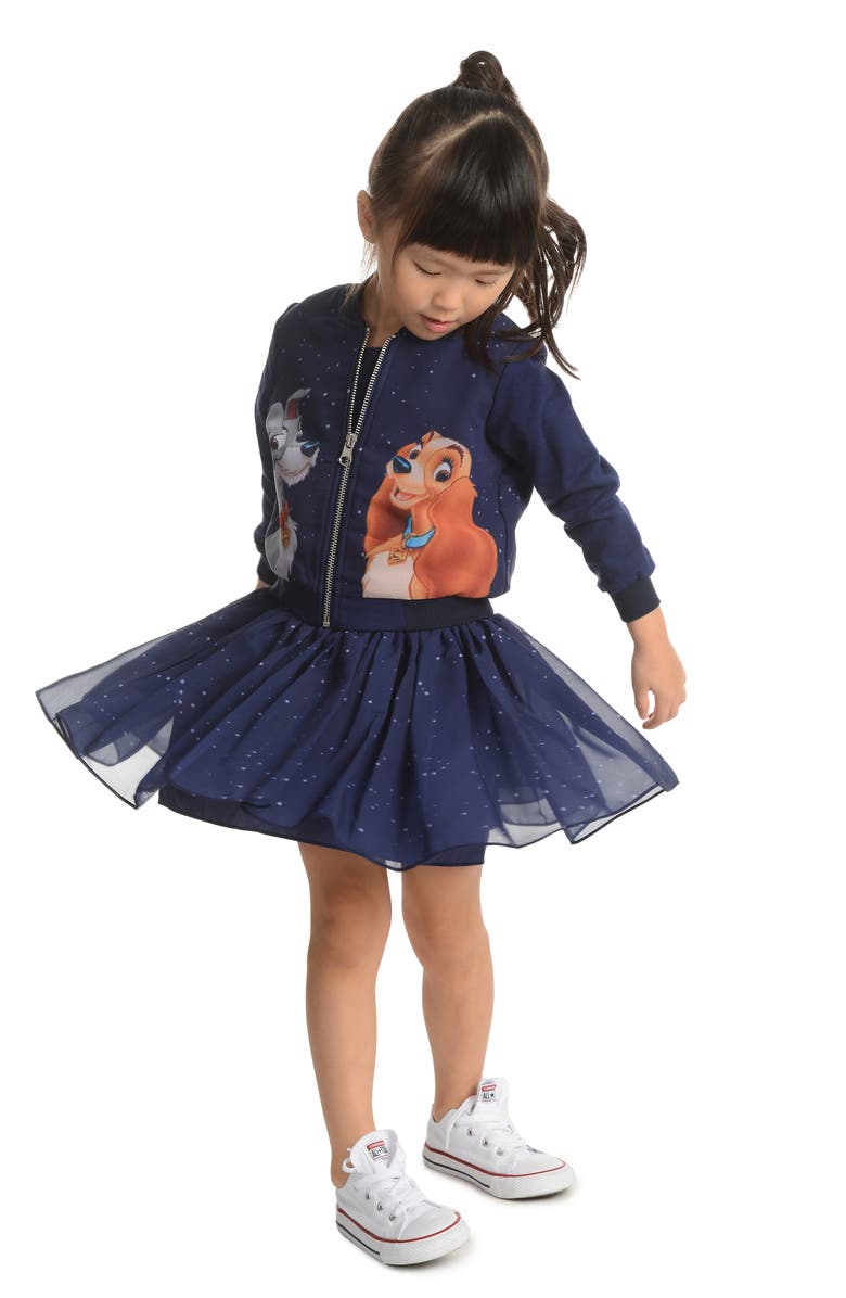 Pippa & Julie x Disney Lady and the Tramp Bomber Jacket & Dress Set, Alternate, color, 