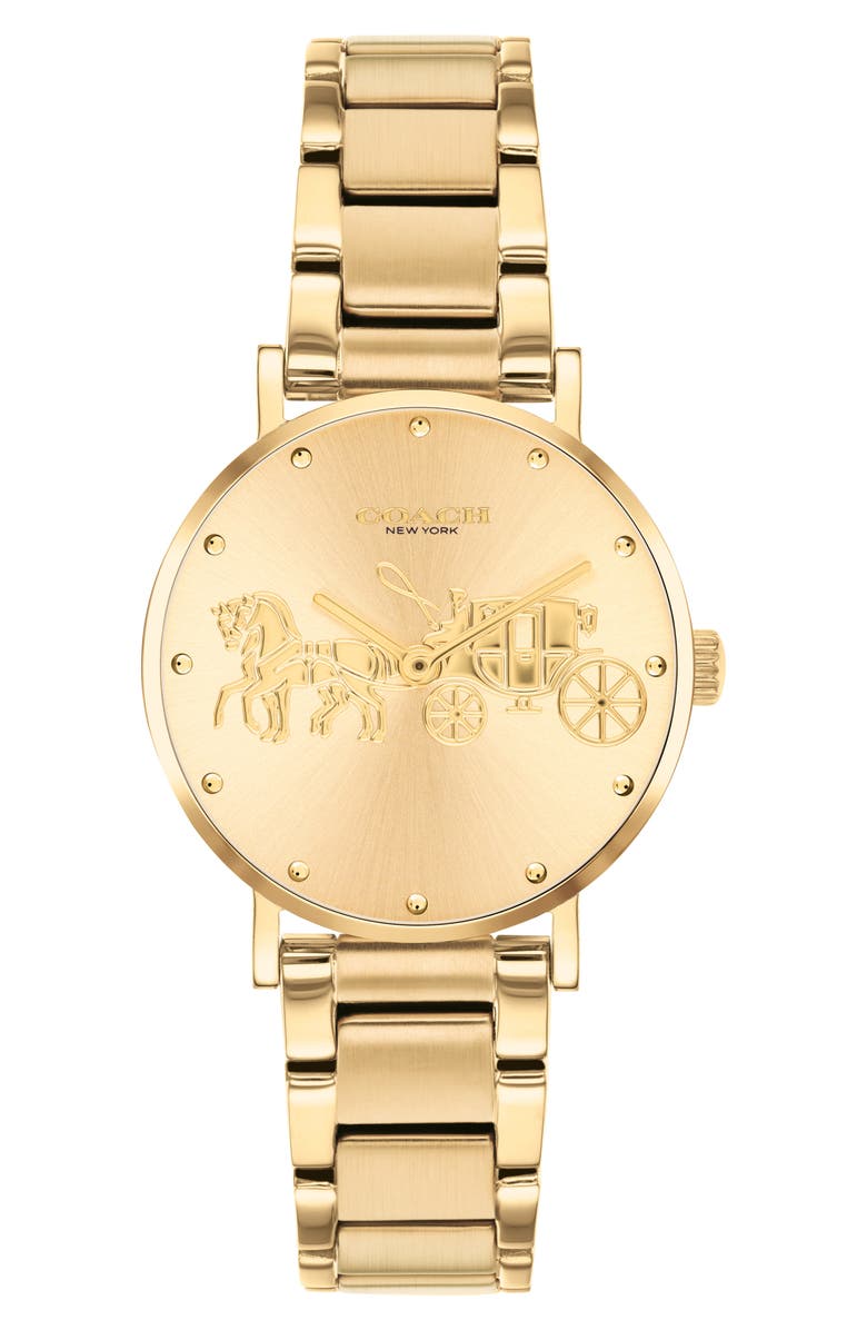 COACH Perry Bracelet Watch, 28mm, Main, color, Gold